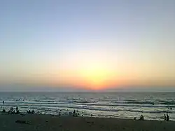 Sunset at the Deir al-Balah beach, Gaza Strip, Palestine