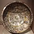 Lustreware great basin signed by Abu Zayd al-Kashani in 1191, Kashan, Iran.[156]