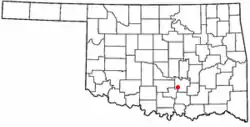 Location of Roff, Oklahoma