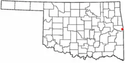 Location of Roland, Oklahoma