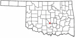 Location in Oklahoma