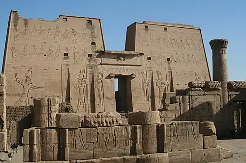The preserved Temple of Horus at Edfu is a model of Egyptian architecture
