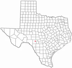 Location of Rocksprings, Texas